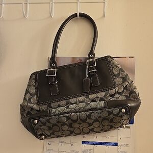 Stylish Black and Gray Women's Handbag